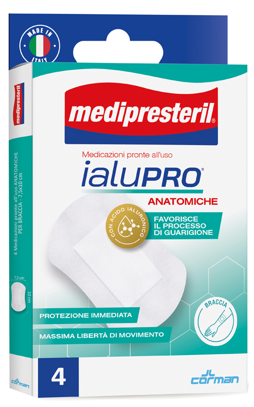 MEDIPRESTERIL IALUPRO BRACCIA 7,5X10 CM 4 PEZZI - Metafarm