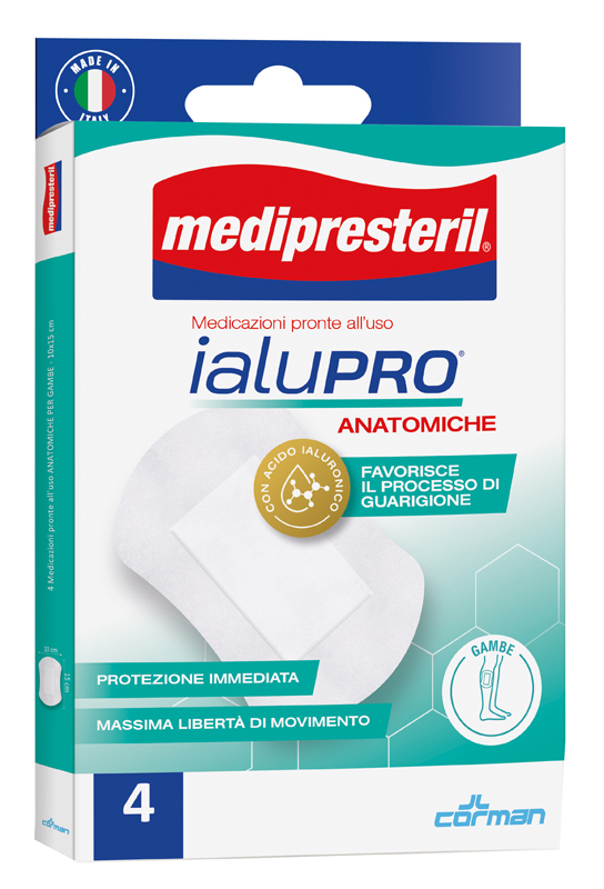MEDIPRESTERIL IALUPRO GAMBE 10X15 CM 4 PEZZI - Metafarm