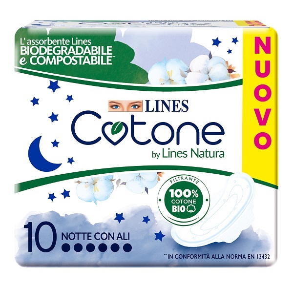 LINES COTONE BIO ULTRA NOTTE 10 PEZZI - Metafarm