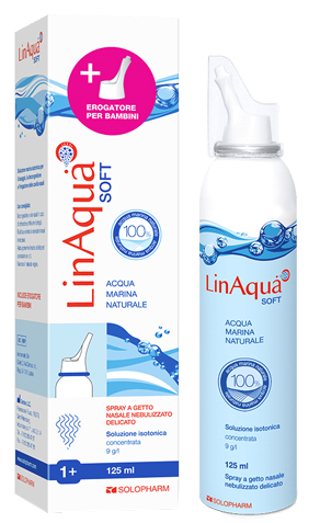 SOLUZIONE SPRAY ISOTONICA NASALE LINAQUA SOFT 125 ML CON DOPPIO EROGATORE - Metafarm