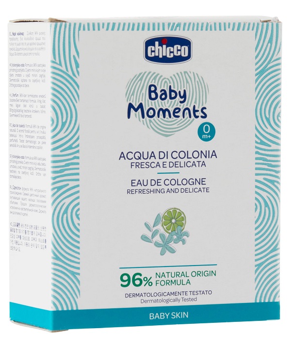 CHICCO BABY MOMENTS ACQUA DI COLONIA FRESCA E DELICATA 100 ML - Metafarm