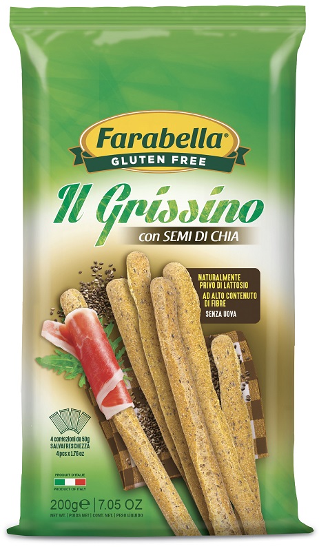 FARABELLA GRISSINI CON SEMI DI CHIA 200 G - Metafarm
