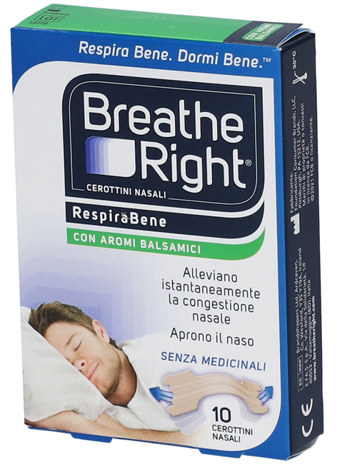 CEROTTI NASALI BREATHE RIGHT BALSAMICI 10 PEZZI - Metafarm