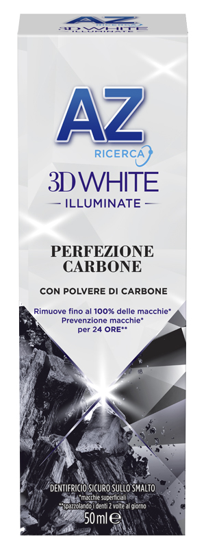 AZ 3D WHITE ILLUMINANTE PERFEZIONE CARBONE DENTIFRICIO 50 ML - Metafarm