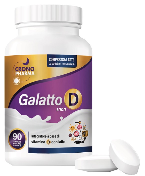 GALATTO D 1000 90 COMPRESSE MASTICABILI GUSTO LATTE - Metafarm