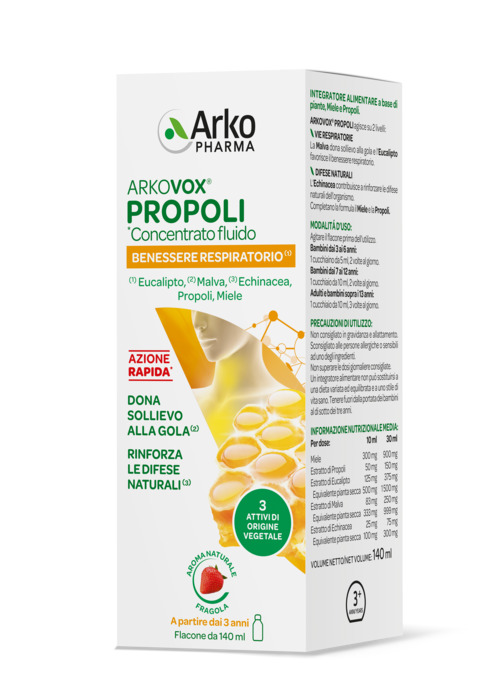 ARKOVOX PROPOLI CONCENTRATO FLUIDO 140 ML - Metafarm