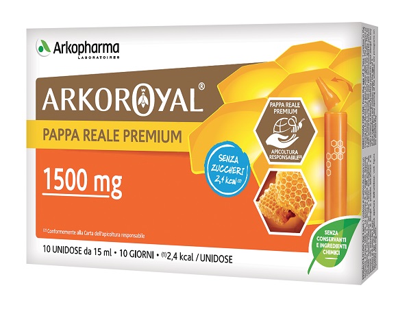 ARKOROYAL PAPPA REALE 1500MG SENZA ZUCCHERO 10 FLACONCINI DA 15 ML - Metafarm