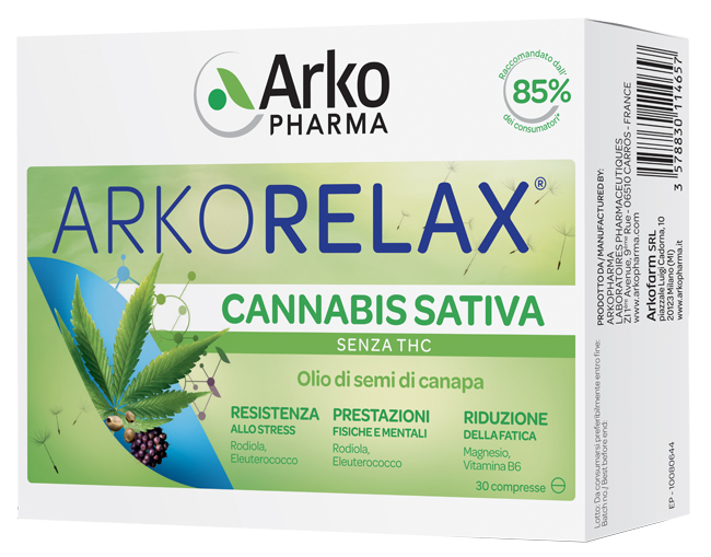 ARKORELAX CANNABIS SATIVA 30 COMPRESSE - Metafarm