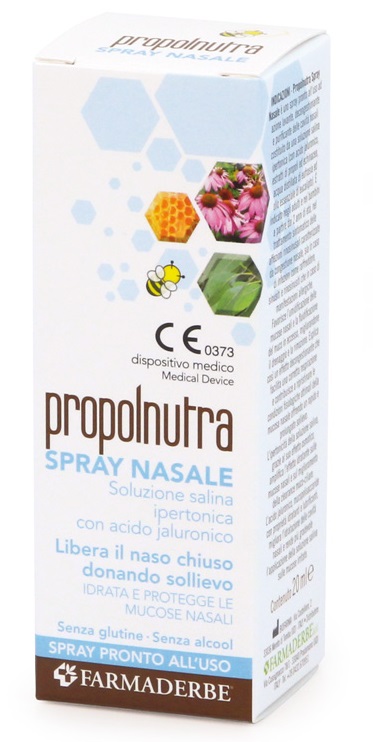 PROPOLNUTRA SPRAY NASALE SOLUZIONE SALINA IPERTONICA CON ACIDO IALURONICO 20 ML - Metafarm