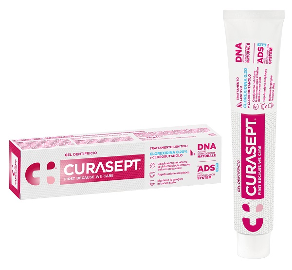 CURASEPT GEL DENTIFRICIO ADS DNA TRATTAMENTO LENITIVO 75 ML - Metafarm