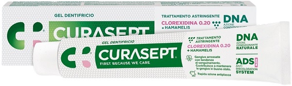 CURASEPT GEL DENTIFRICIO ADS DNA TRATTAMENTO ASTRINGENTE 75 ML - Metafarm
