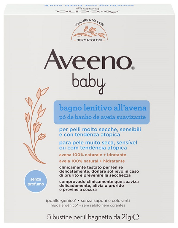 AVEENO BABY COLLOIDAL POLVERE BAGNO 5 X 21 G - Metafarm