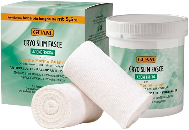 GUAM CRYO SLIM FASCE ANTICELLULITE RASSODANTI DRENANTI 2 PEZZI - Metafarm
