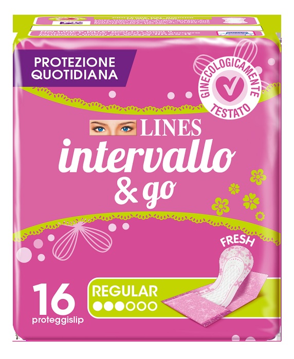 PROTEGGISLIP LINES INTERVALLO FRESH&GO RIPIEGATI 16 PEZZI - Metafarm