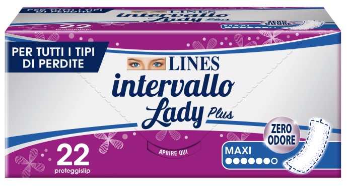 PROTEGGISLIP LINES INTERVALLO LADY PLUS MAXI 22 PEZZI - Metafarm