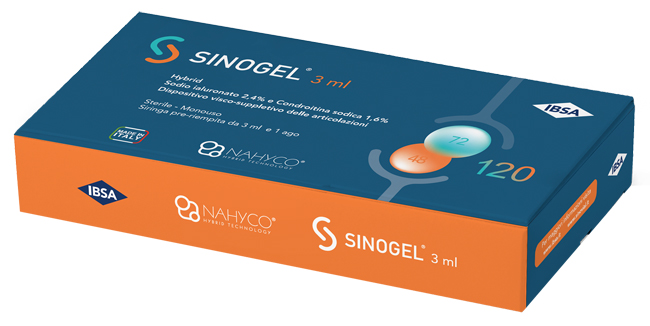 SIRINGA INTRA-ARTICOLARE SINOGEL 2,4% ACIDO IALURONICO + 1,6% CONDROITINA SODICA 3ML + 1 AGO - Metafarm