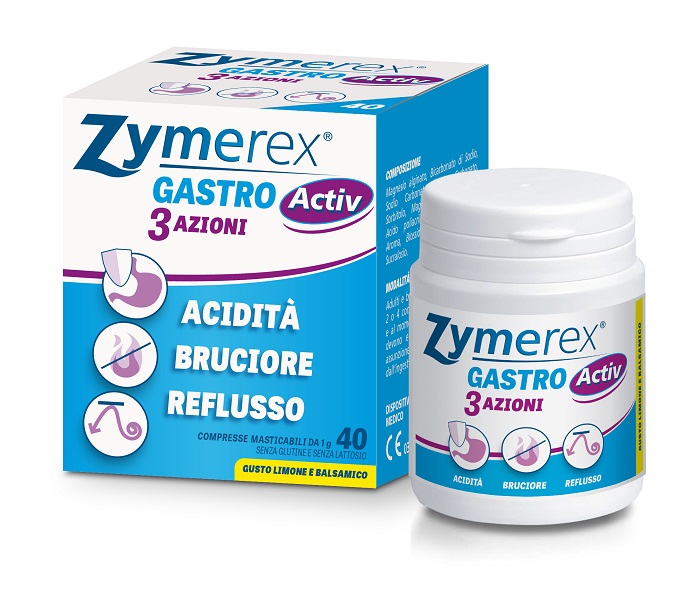 ZYMEREX GASTRO ACTIV 3 AZIONI 40 COMPRESSE MASTICABILI - Metafarm