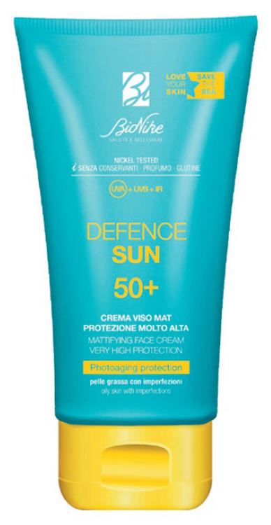 DEFENCE SUN CREMA VISO MAT SPF50+ PROTEZIONE MOLTO ALTA 50 ML - Metafarm