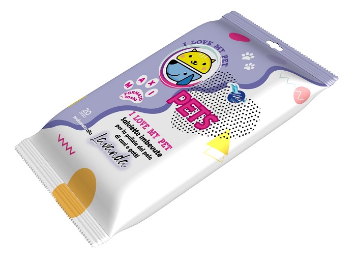 A+CURE I LOVE MY PET SALVIETTE POP-UP LAVANDA 20 PEZZI RICARICA - Metafarm
