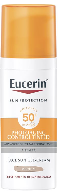 EUCERIN SUN PHOTOAGING CONTROL TINTED GEL CREME SPF50+ MEDIUM 50 ML - Metafarm