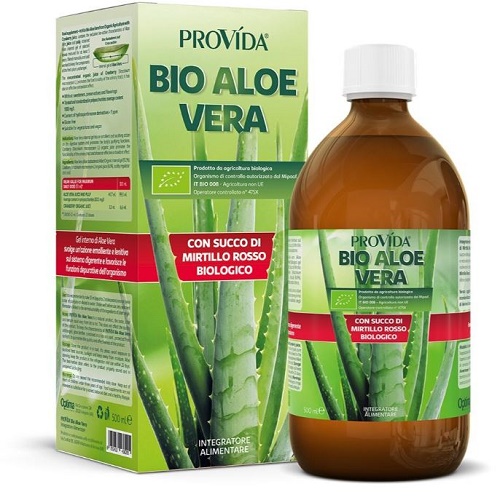 PROVIDA BIO ALOE VERA CON SUCCO DI MIRTILLO ROSSO BIOLOGICO 500 ML - Metafarm