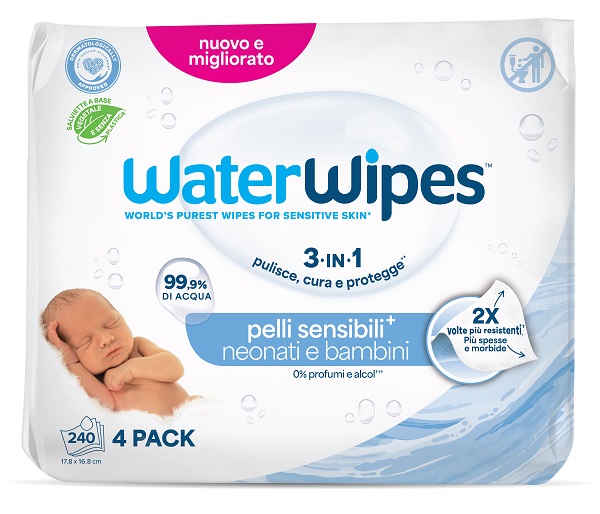 WATERWIPES BIO 4 X 60 PEZZI - Metafarm