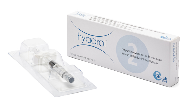 SIRINGA INTRA-ARTICOLARE HYADROL CON ACIDO IALURONICO 1% E ADELMITROL 2% CAPACITA' 2 ML - Metafarm