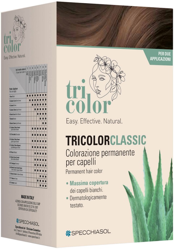 TRICOLOR CLASSIC 4 CASTANO 2 TUBI 50 ML + 2 SHAKER 50 ML + 4 BUSTINE 8 ML - Metafarm