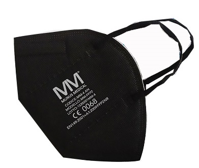 MUNUS MEDICAL RESPIRATORE FFP2 NR CLASSE III NERO - Metafarm
