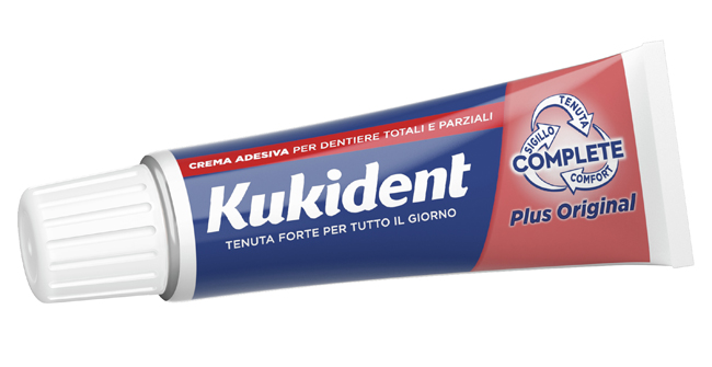KUKIDENT PLUS ORIGINAL CREMA ADESIVA DENTIERE 40 G - Metafarm