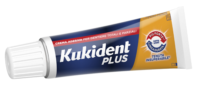 KUKIDENT PLUS DOPPIA AZIONE CREMA ADESIVA DENTIERE 40 G - Metafarm