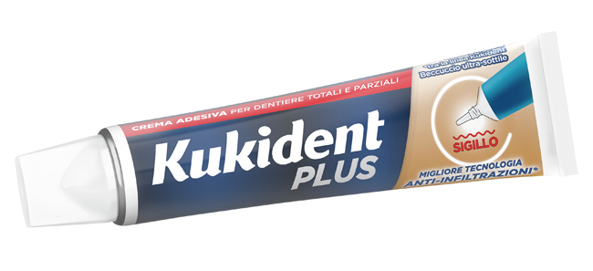 KUKIDENT PLUS BARRIERA ANTI-CIBO NEUTRO CREMA ADESIVA DENTIERE 40 G - Metafarm