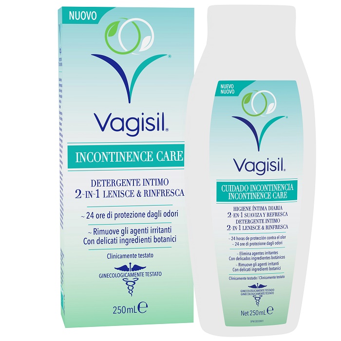 VAGISIL INCONTINENCE CARE DETERGENTE INTIMO 2IN1 LENISCE & RINFRESCA 250 ML - Metafarm