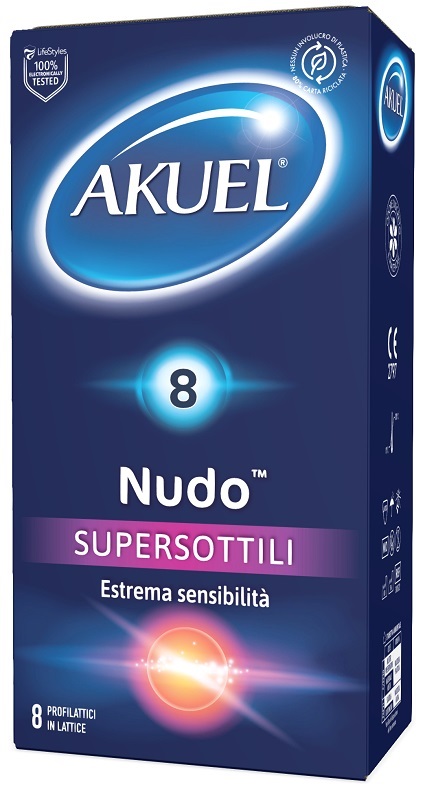 PROFILATTICO AKUEL NUDO SUPERSOTTILE 8 PEZZI - Metafarm