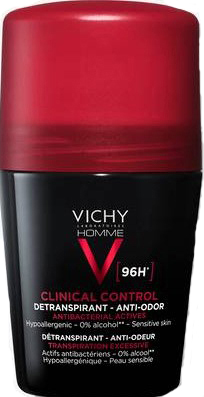 VICHY HOMME DEODORANTE CLINICAL CONTROL 96H ROLL 50 ML - Metafarm