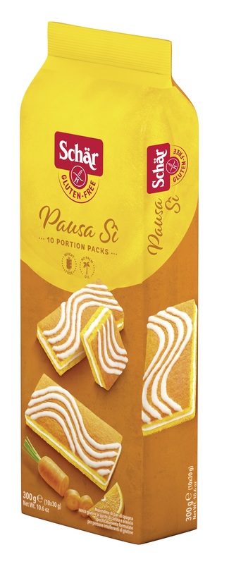 SCHAR PAUSA SI' MERENDINE DI PAN DI SPAGNA AL GUSTO DI CAROTA E ARANCIA 10 PORZIONI DA 30 G - Metafarm