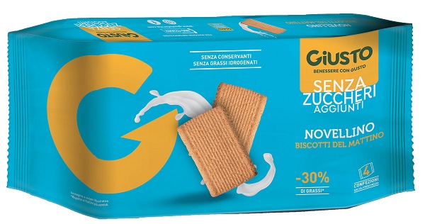 GIUSTO SENZA ZUCCHERO BISCOTTI MATTINO 350 G - Metafarm
