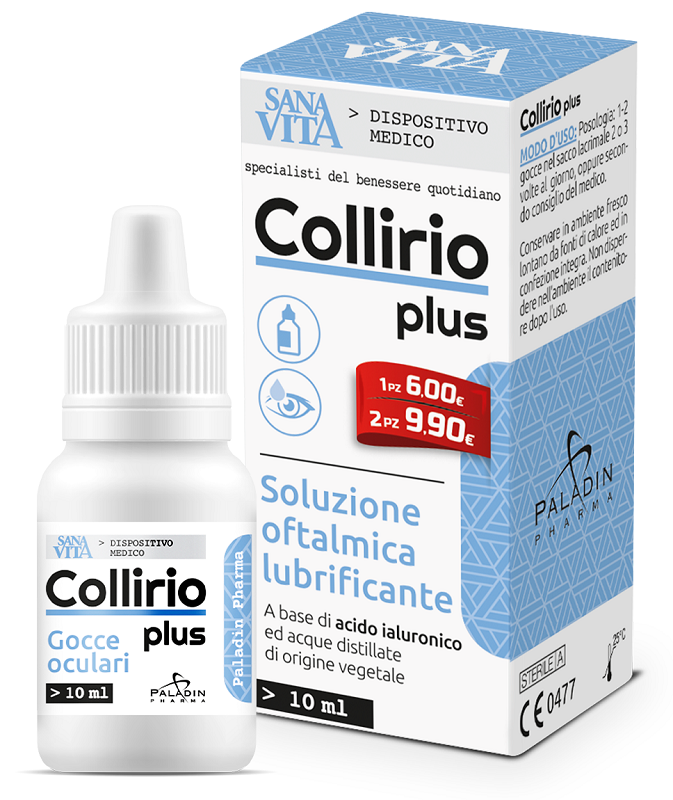 GOCCE OCULARI SANAVITA COLLIRIO PLUS 10 ML - Metafarm