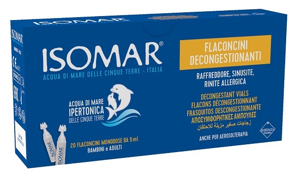 ISOMAR FLACONCINI DECONGESTIONANTI SOLUZIONE IPERTONICA 20 FLACONCINI 5 ML - Metafarm