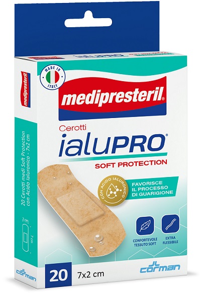 MEDIPRESTERIL CEROTTI IALUPRO SOFT PROTECTION MEDI 7X2CM 20 PEZZI - Metafarm