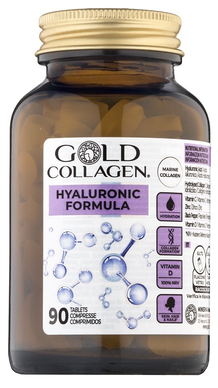 GOLD COLLAGEN HYALURONIC 90 COMPRESSE - Metafarm