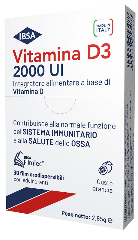 VITAMINA D3 IBSA 2000 UI 30 FILM ORODISPERSIBILI - Metafarm